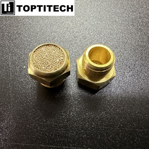 Вентиляционная заглушка из спеченной пористой латуни, NPT 1/4" и 1/8" NPT